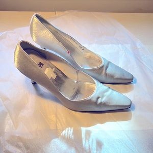 Stuart Weitzman silver MOB